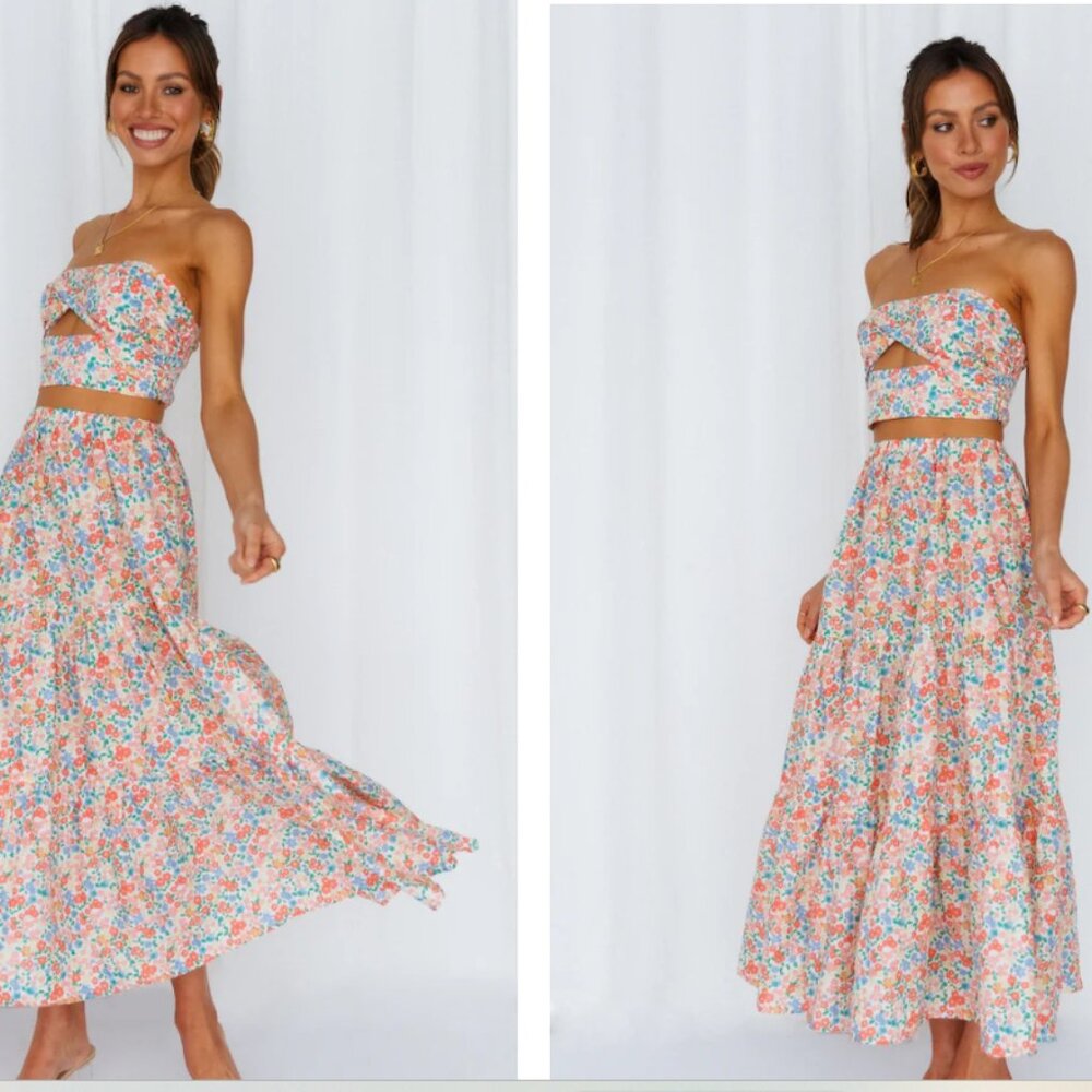 Hello Molly So Particular Maxi Skirt Set Small - Picture 2 of 10